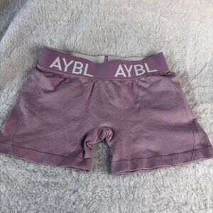 AYBL SIZE SMALL PURPLE LOW RISE WORKOUT SHORTS GYM TRAINING RUNNING ACTIVEWEAR